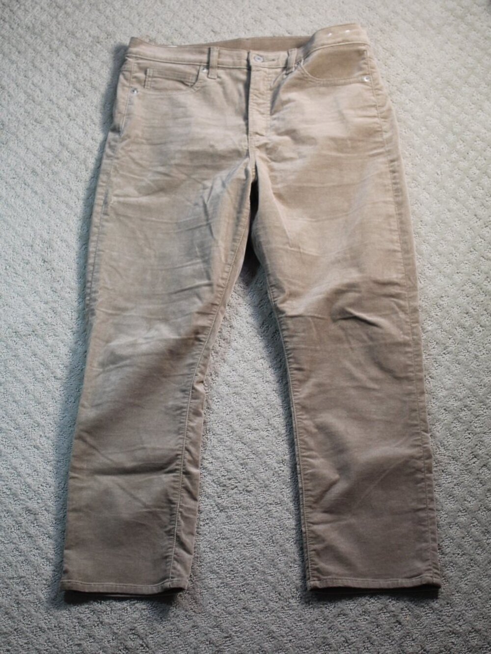 Gap Size 31 /12R Vintage Slim High Rise Light Brown Velvet Pants